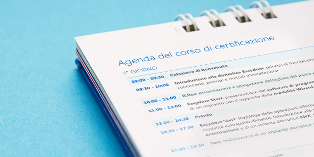 Agenda del corso di Certificazione